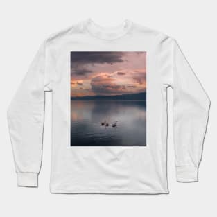 Pink Swans Long Sleeve T-Shirt